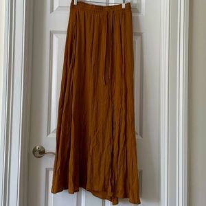 New Boho drawstring Maxi skirt with one slit